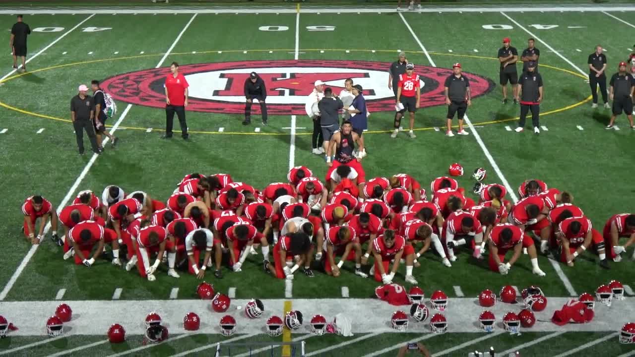 The Haka at the Kahuku vs Mililani Football Game