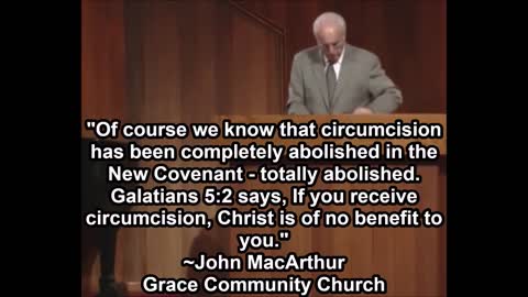 John MacArthur on Circumcision