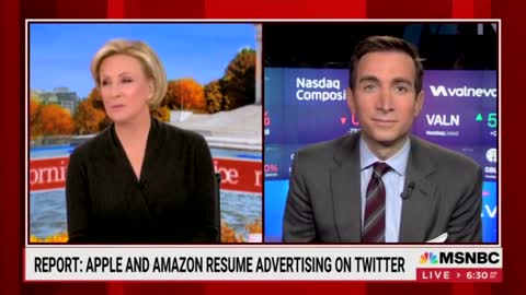 MSNBC's Mike Brezinski Visibly Upset Over Amazon & Apple Resuming Advertising On Twitter