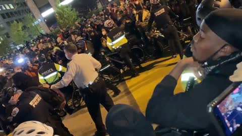 WASHINGTON D.C. Protesters have surrounded Police.