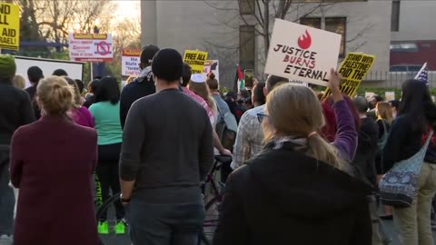 Vigil outside Israeli Embassy for Aaron Bushnell, Air Force member who set himself on fire