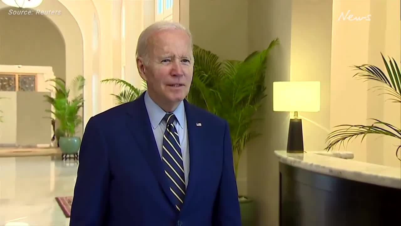 Biden says he's pleased with election turnout