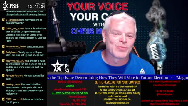 2022-04-23 22:00 EDT - Your Voice, Your Call: with Chris Moore