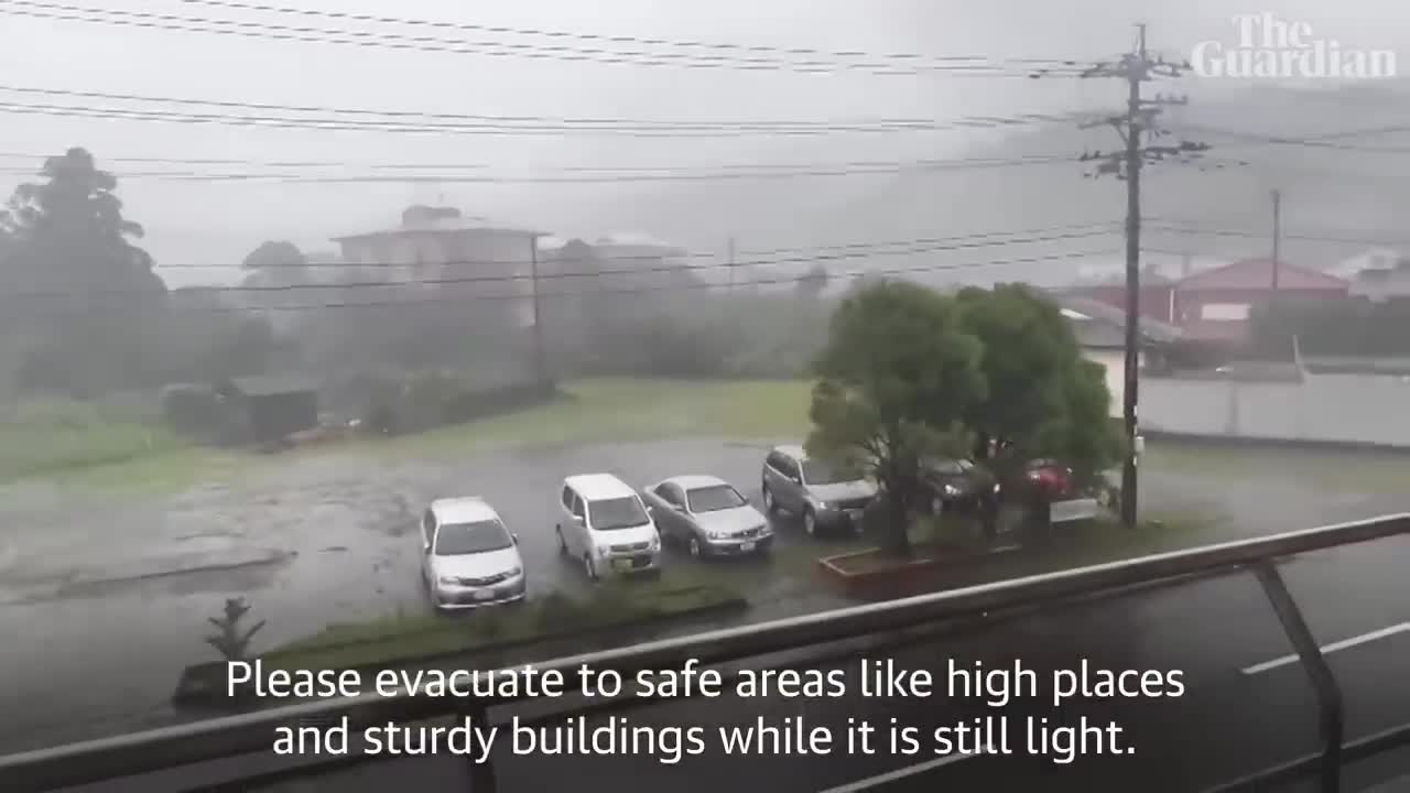 Typhoon Nanmadol hits south-western Japan