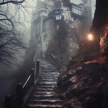 Vampire's Castle | Dracula's Castle | Haunted Castle | Medieval Castle | Eerie | AI Art #gothic
