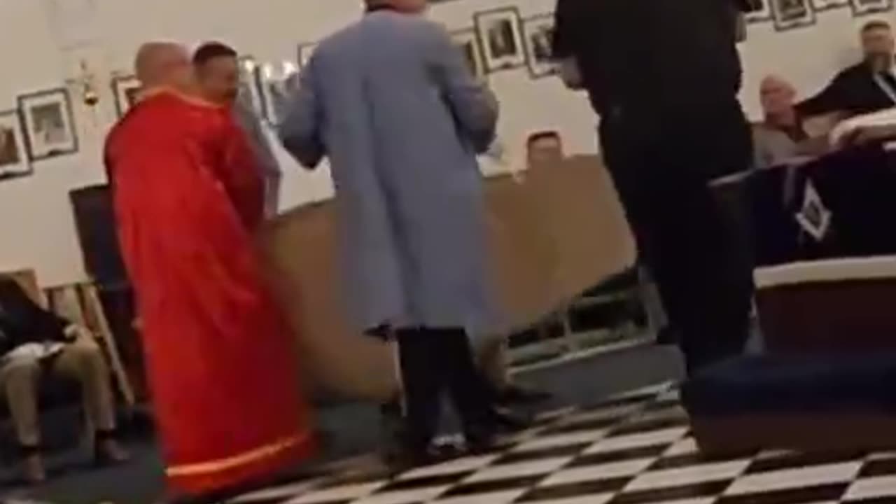 Undercover hidden camera of a Masonic mock execution ritual (These people are sick) part 1