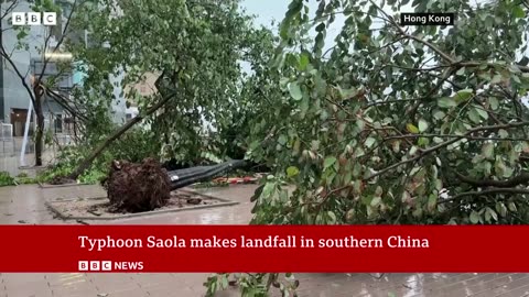 #Typhoon #China #HongKong Typhoon Saola has made landfall in southern China