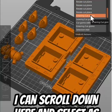 Prusaslicer: undo history right click