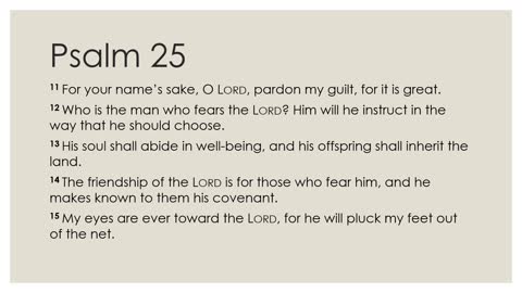 Daily Devotion Psalm 25