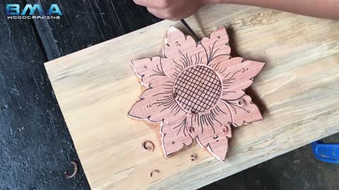 simple flower carving tutorial