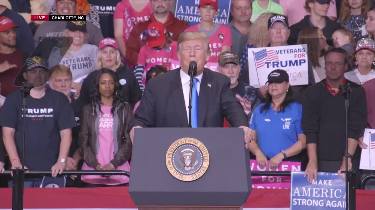 President Trump in Charlotte, NC