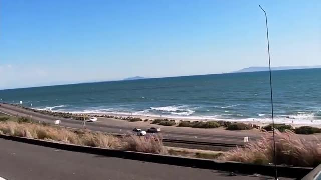 purple ocean footage southern california ( low visibility, watch on a TV to see )