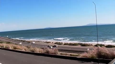 purple ocean footage southern california ( low visibility, watch on a TV to see )