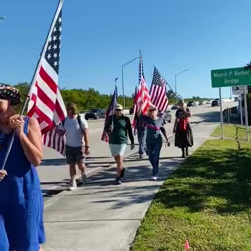 American Flag Walk Jan 15, 2022 - Vero Beach, FL - *We walk Barber Bridge every Saturday 10 am*