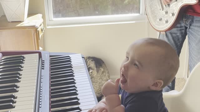 Baby Joins In Jam Session