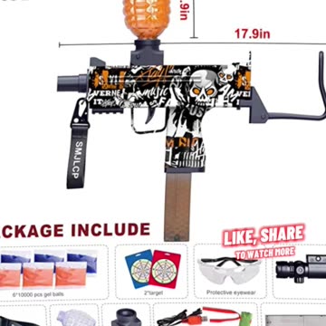 Gel Ball Blaster with Colored Graffiti