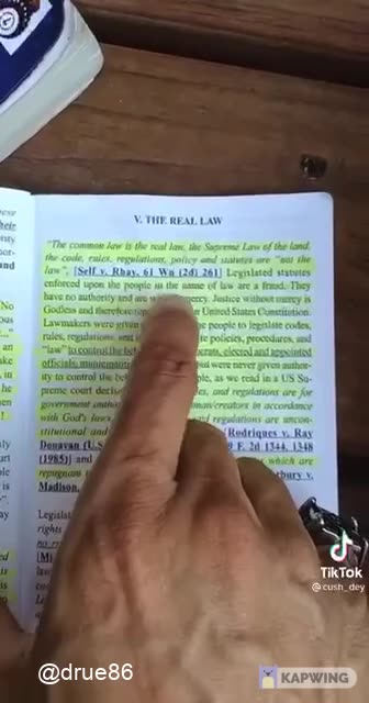 The supreme law of the land, Common Law.