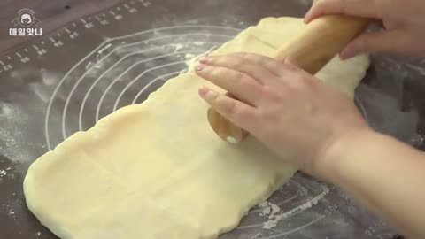 [No Mold] Crispy Custard Cream Pie Recipe :: Best Cornet Pie :: Dessert Recipe