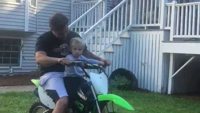 First Dirtbike Ride for the little Guy!!!