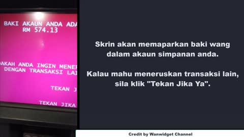 Cara Keluar Withdraw Duit Di Mesin ATM Bank Islam