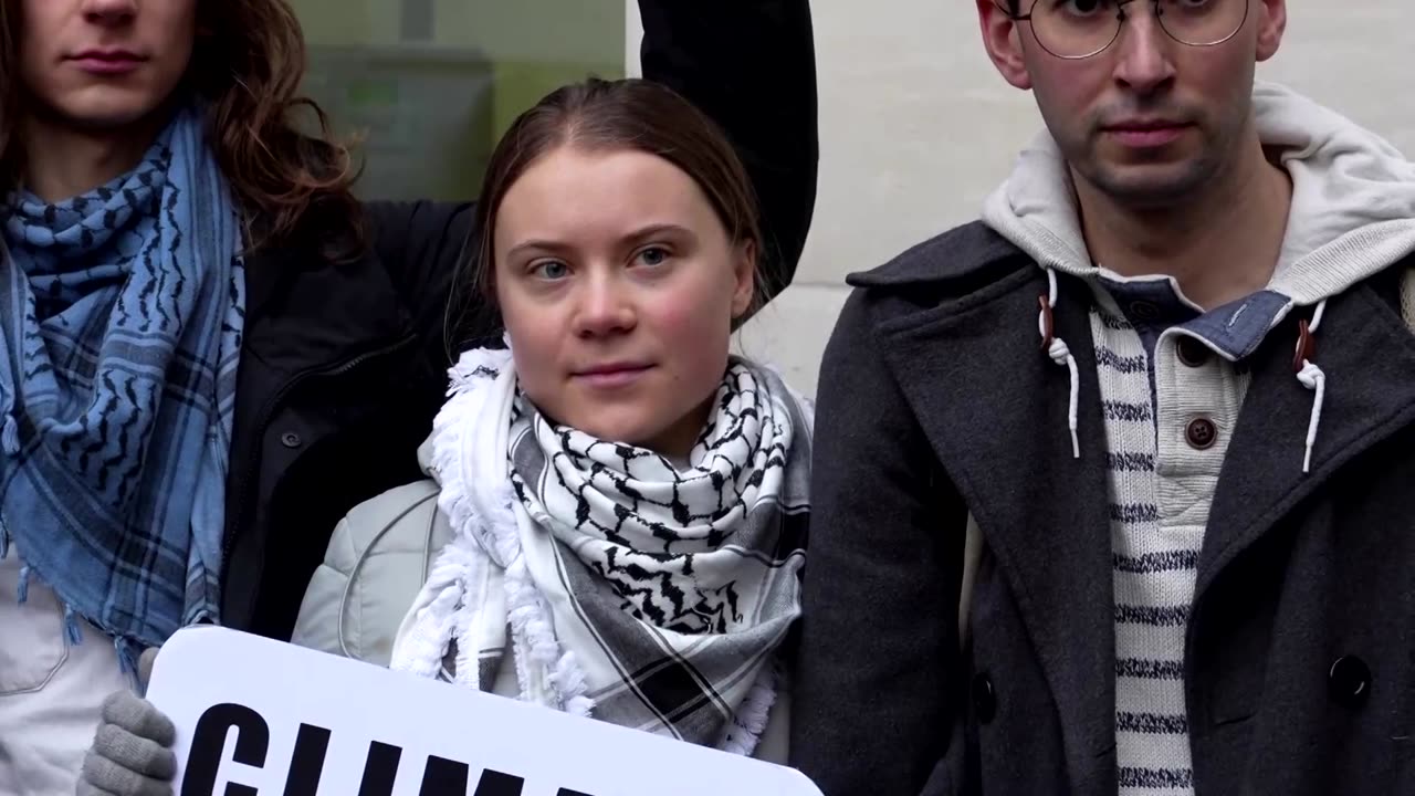 Greta arrives at court for second day of London trial