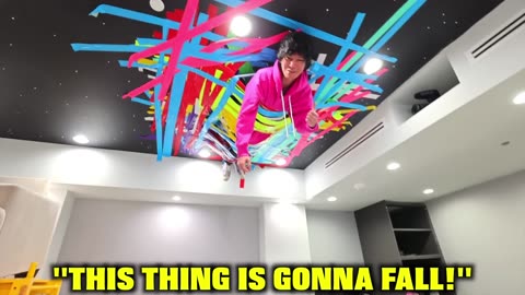 DUCT TAPED TO CEILING!! ((ALMOST GONE WRONG!!))