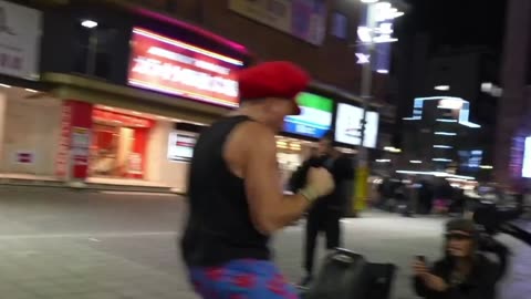 crackhead mario dancing in japan