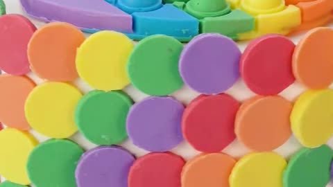 #shorts Colorful Heart Birthday Cake Decorating Idea