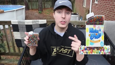 He ( Mr Beast ) Put 100 Million Orbeez In His Friend's Backyard