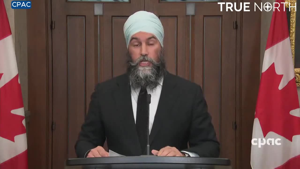 Blah, Blah, Blah. NDP leader Jagmeet Singh still not answering a question.