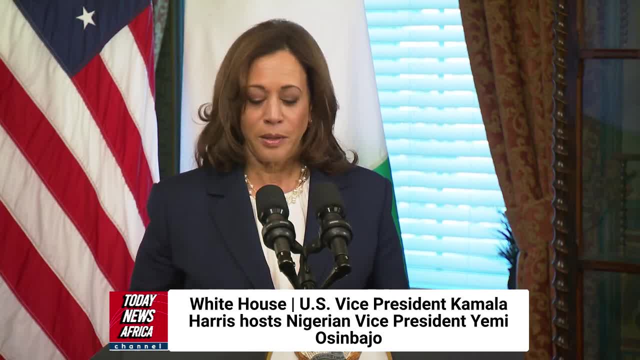 Kamala Harris receives Nigerian Vice President Yemi Osinbajo at White House