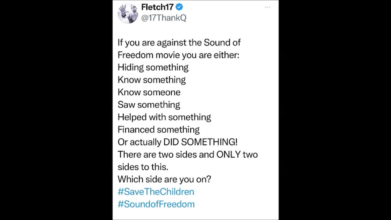 If you are against the Sound of Freedom...