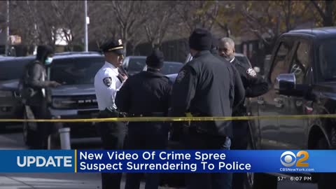 New video shows crime spree suspect surrendering to police in Brooklyn