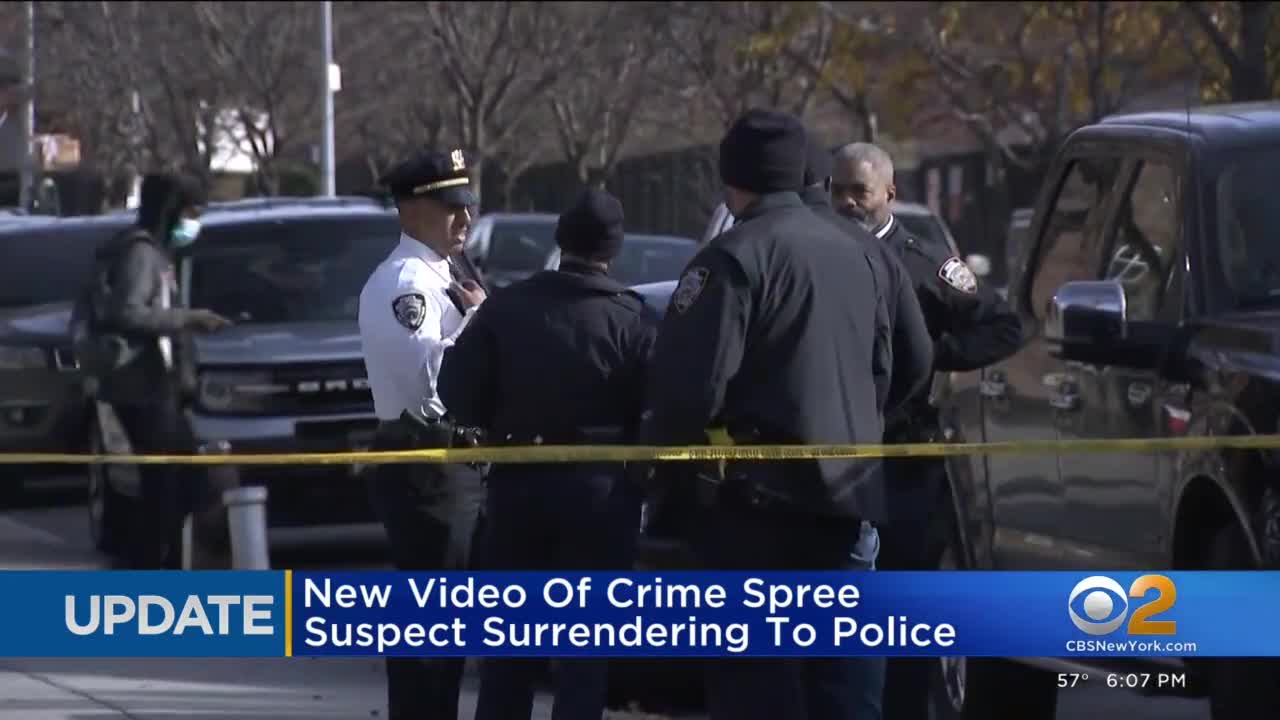 New video shows crime spree suspect surrendering to police in Brooklyn