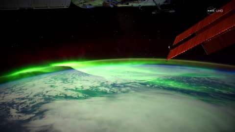 STUNNING AURORA FROM THE SPACE