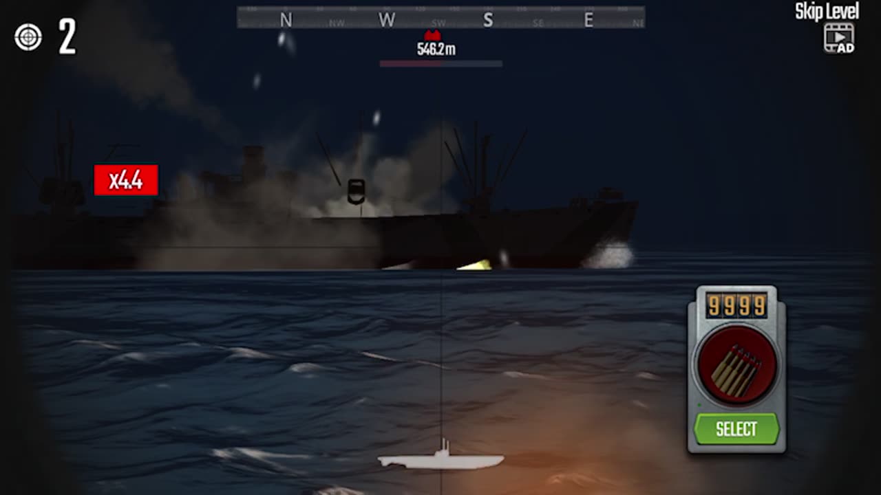 U Boat attack | Shut down Bombers x3 Sank light cruiser x2 merchant ship x1