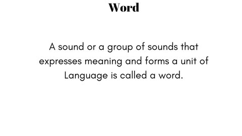 Word what is a word