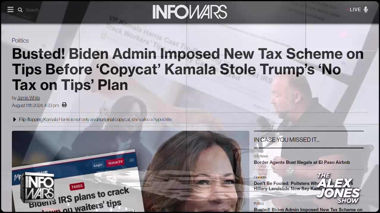 After Pushing For Increased Taxes On Tips, Kamala Harris Steals Trump's 'No Tax On Tips'