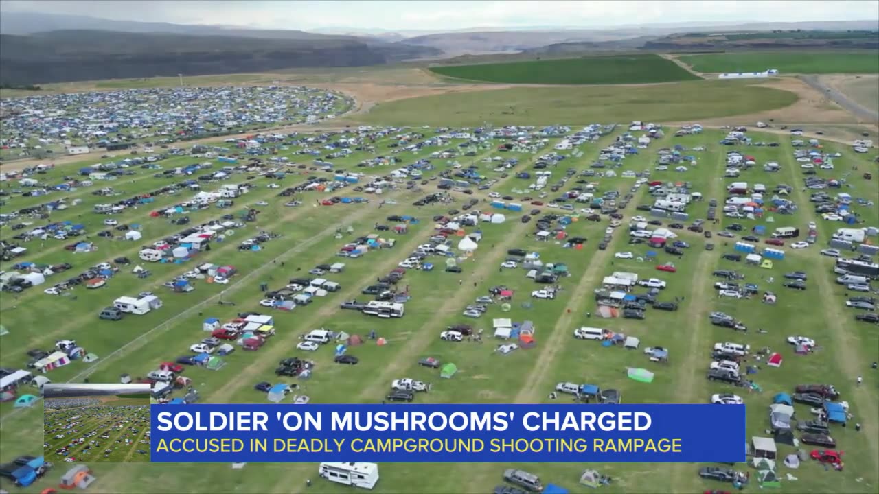 Soldier ‘on mushrooms’ charged in campground shooting