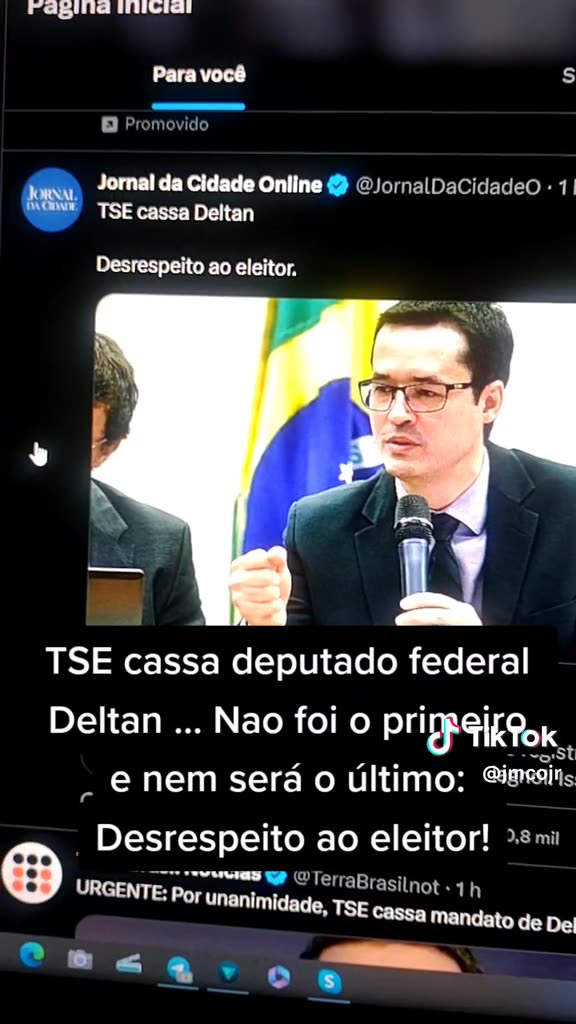 Deltan cassado! Mais uma vez agressão à democracia e desrespeito ao eleitor!