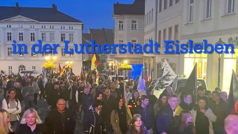 „ Montagsspaziergang￼“ in der Lutherstadt Eisleben am 10. Oktober 2022￼