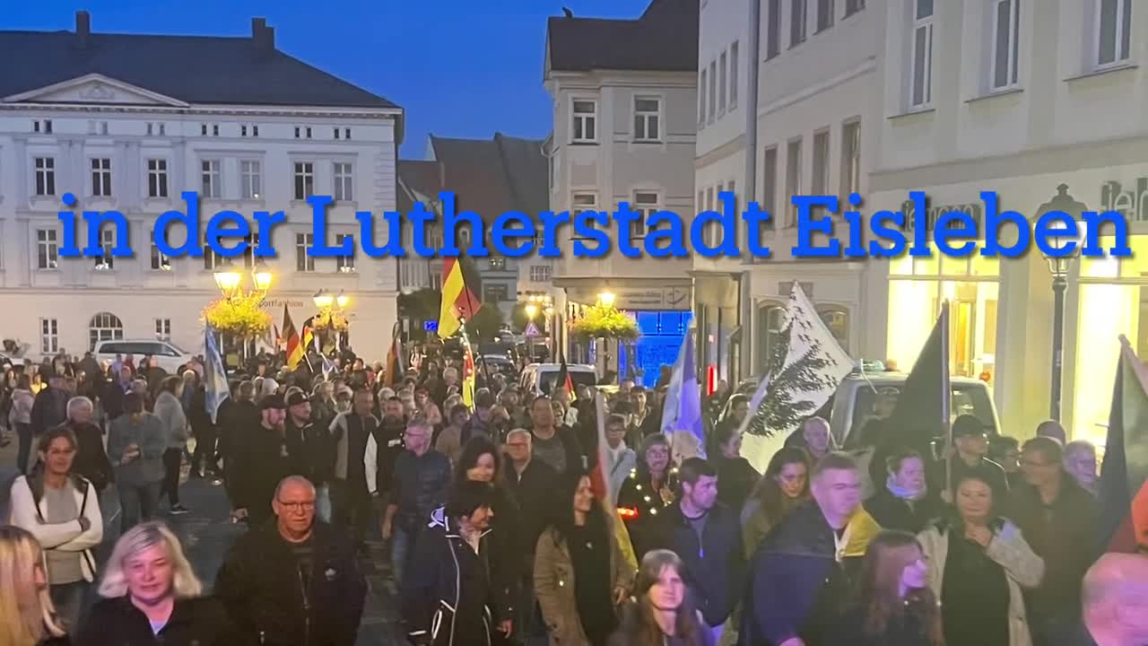 „ Montagsspaziergang￼“ in der Lutherstadt Eisleben am 10. Oktober 2022￼