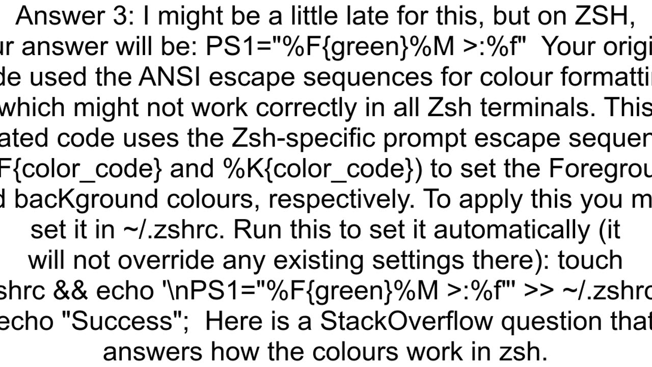 How to use escape sequences in a ZSH prompt for truecolor or bold