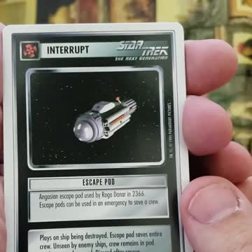 OPENING A 1994 STAR TREK: TNG CCG BOOSTER PACK - 5