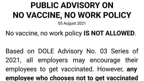 Department of Health Philippines - Public Advisory