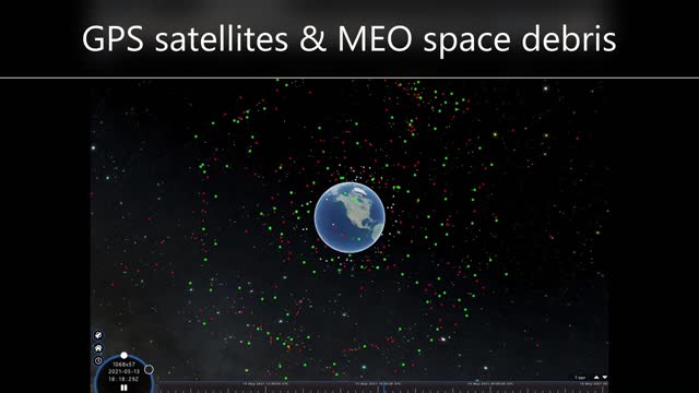 Celestrak showing GPS and MEO debris