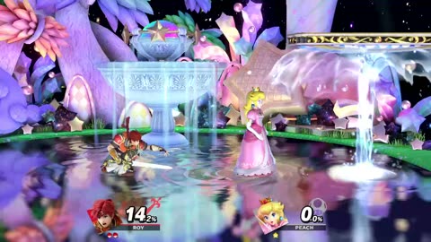 Roy Vs Peach on Fountain Of Dreams (Super Smash Bros Ultimate)