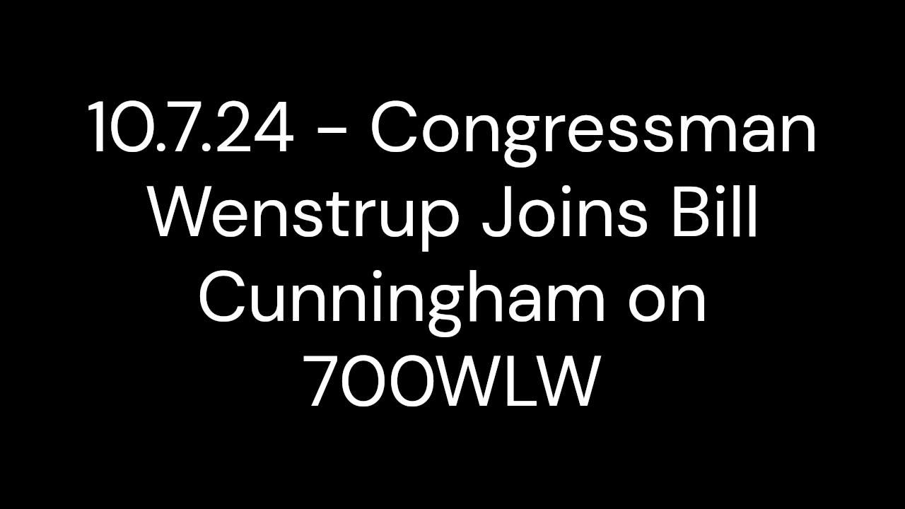 Wenstrup Joins Bill Cunningham to Discuss Israel, the Border Crisis, and Other Issues of the Day