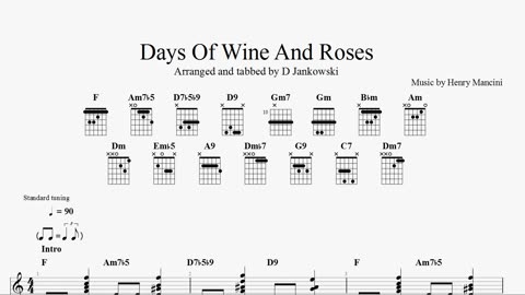 How to play The Days of Wine and Roses