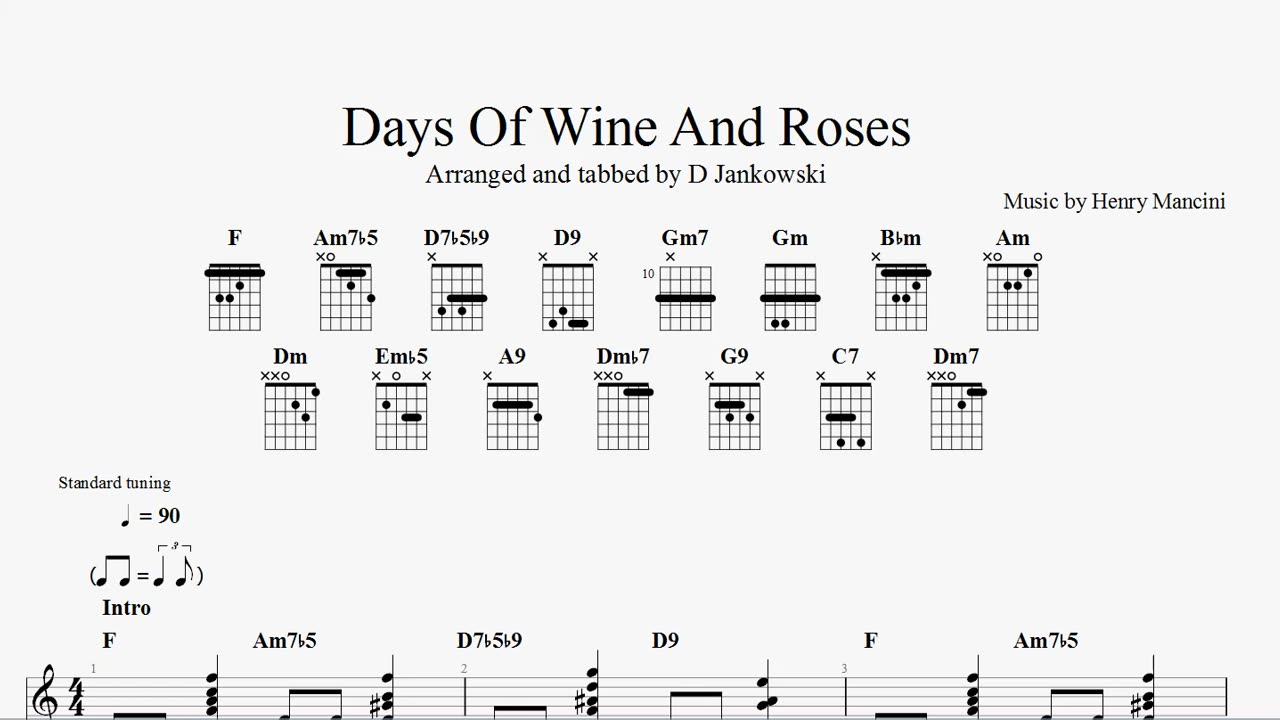 How to play The Days of Wine and Roses